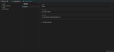 Using templating in authentication configuration