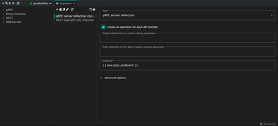 Adding a gRPC importer with server reflection