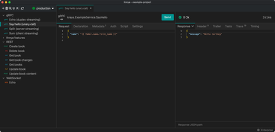 Screenshot of Kreya