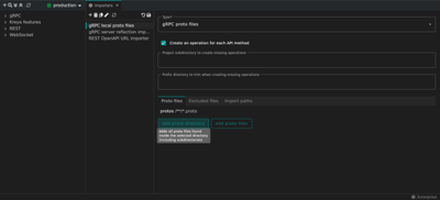 Adding a gRPC importer with local protobuf files