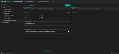 A REST operation with a multipart request