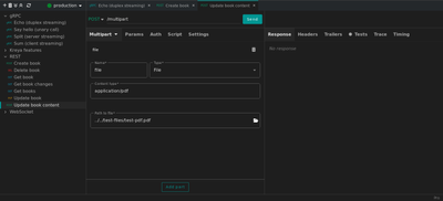 A REST operation with a multipart request