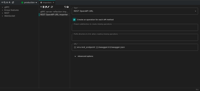 Adding a OpenAPI REST importer from an URL