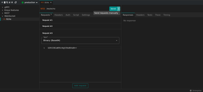Sending multiple WebSocket requests manually