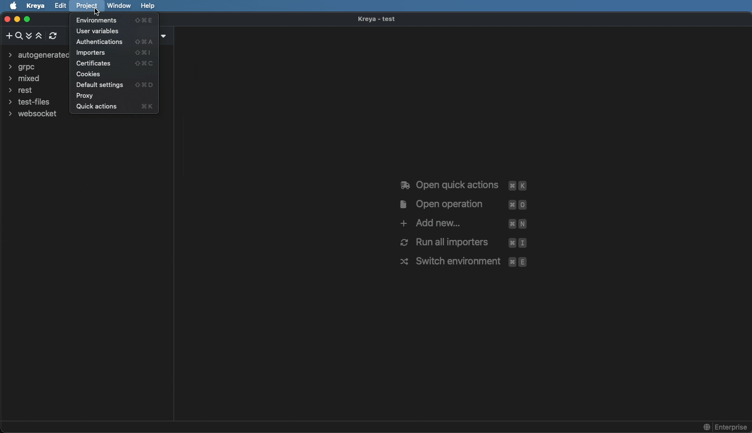 An animation showcasing using the proxy settings.